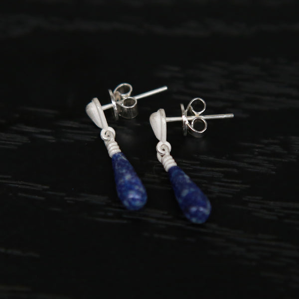 OLIO E ACETO Sterling Silver/Lapis Lazuli/Red Snakeskin Jade Morning Dew Earrings OLIO-OA13E07-LY Blue/Silver (OA13E06)